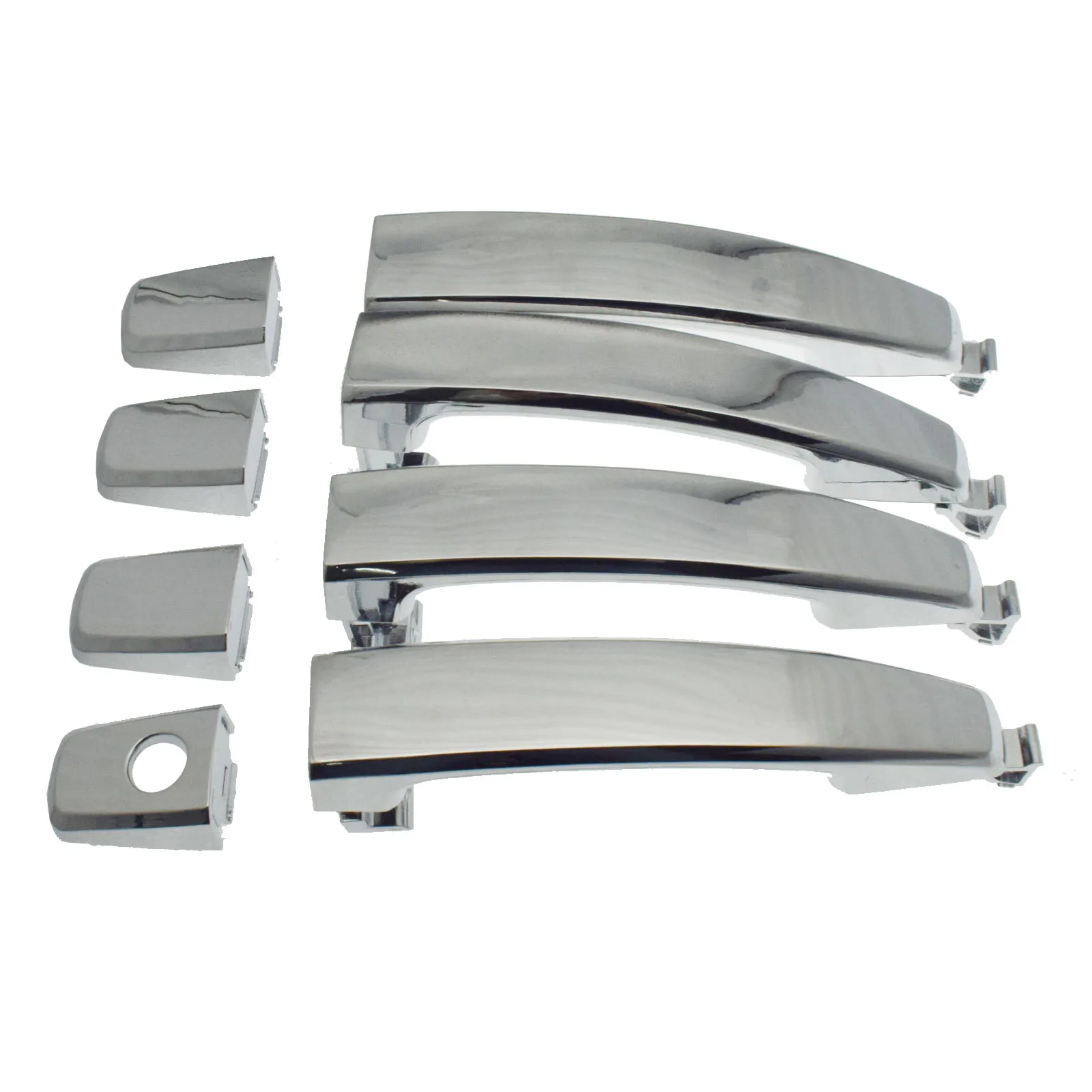 Outside Exterior Door Handles Chrome w/ Keyhole Front Rear Left