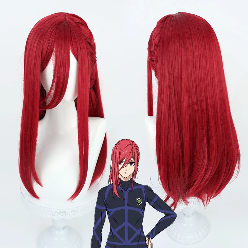 

Anime Blue Lock Hyoma Chigiri Cosplay Wig Red Heat-resistant Fiber Hair +Wig Cap BLUE LOCK Halloween Party Girls Women