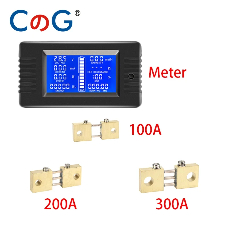 Misuratore Voltmetro Amperometro DC 120V 200A - Con Shunt, Per Batterie, Caricamento/scaricamento - Foto 9