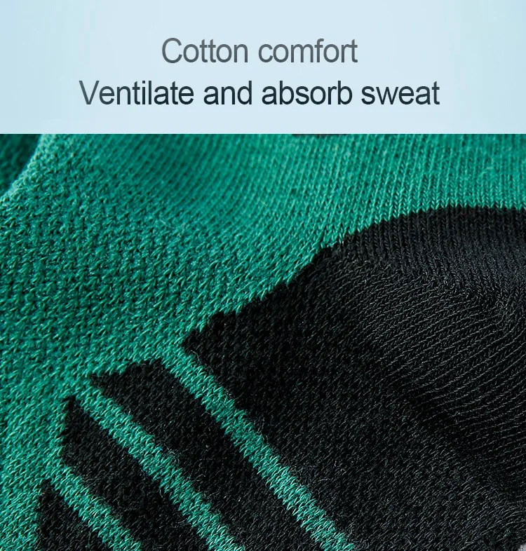 5 Paar Herren-Sportsocken aus 100 % Baumwolle, schwarz, weiß, Spleißfarbe, schweißabsorbierend, geruchshemmend, elastisch, Outdoor-Laufsportsocken – Detail 3