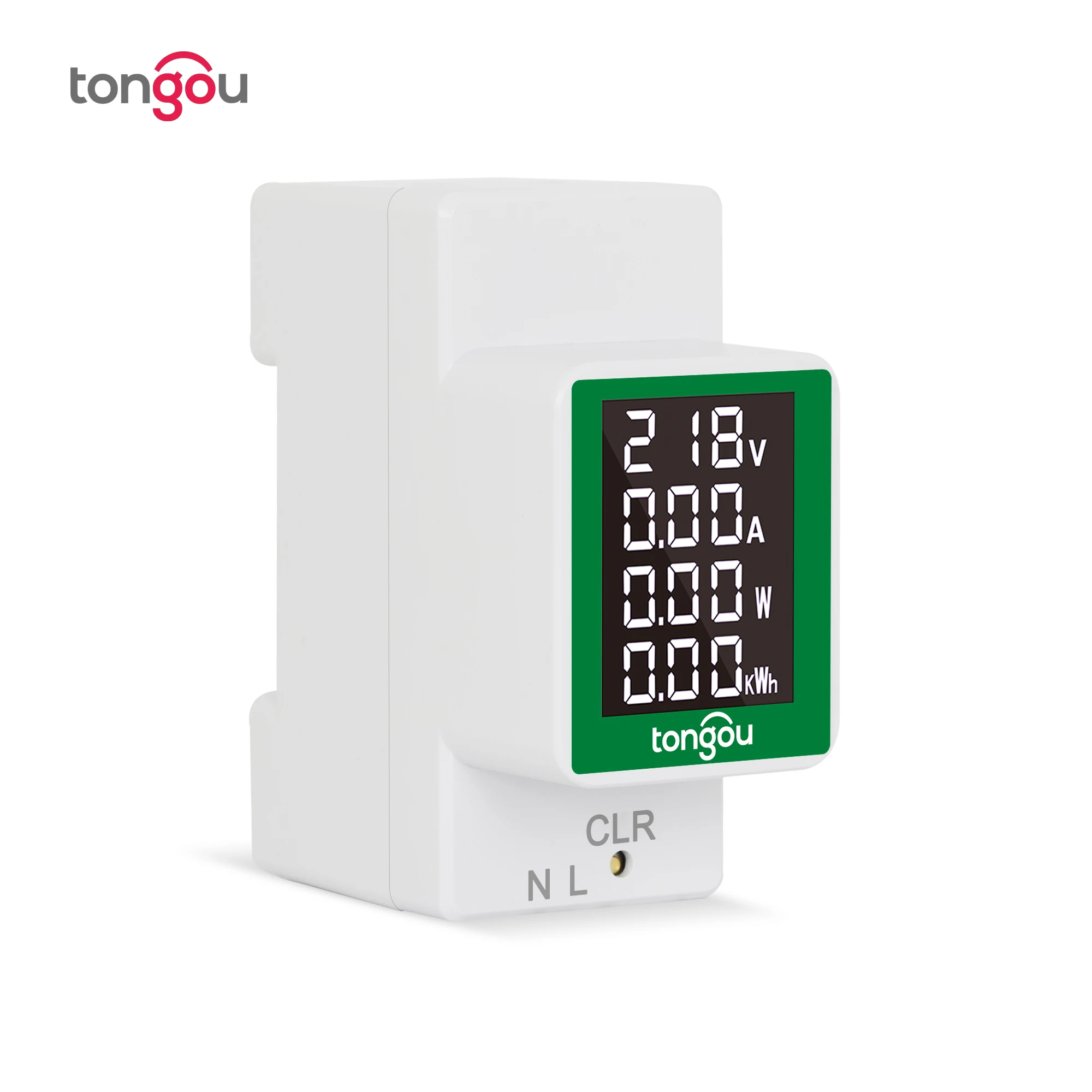 TONGOU DIN 레일 전력계 전압계 전류계, 계량기 AC50-300V 볼트, 역률 시간 에너지 전압 전류 모니터
