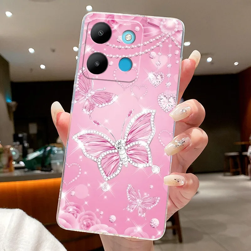 Flower Butterfly Design Soft Silicone TPU Case
