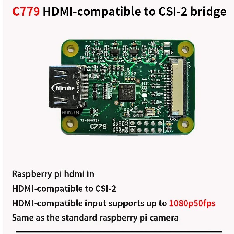 C790 1080P 60Hz HDMI-kompatibler IN-zu-CSI-2-Adapter & I2S BliKVM RPI KVM 'KVM over IP'-Board unterstützt Audio-Backpower-Mitigation – Detail 5