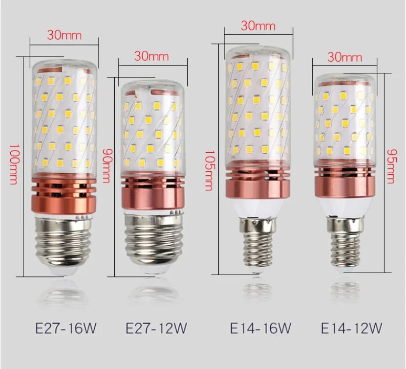 Спот Потолочный 1x E27 E14 12w 16w Smd2835 Led 촛불 전구 220v 230v 에너지 절약 따뜻한/쿨 화이트 Led 옥수수 램프 Bombillas 홈 Li