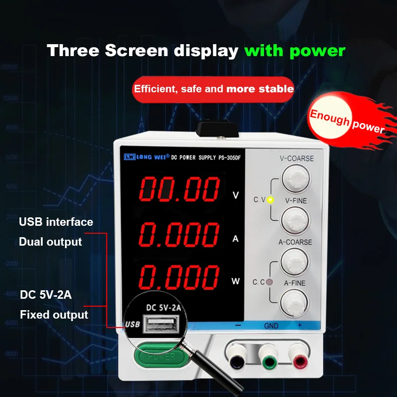 30V 10A DC Switching Power Supply LONGWEI PS-3010DF Bench Equipment For Testing