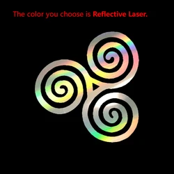 Celtic Triskele Vinyl Car Decal - Pagan Wiccan New Age Design Sticker for 18x17 cm (Reflective Laser)