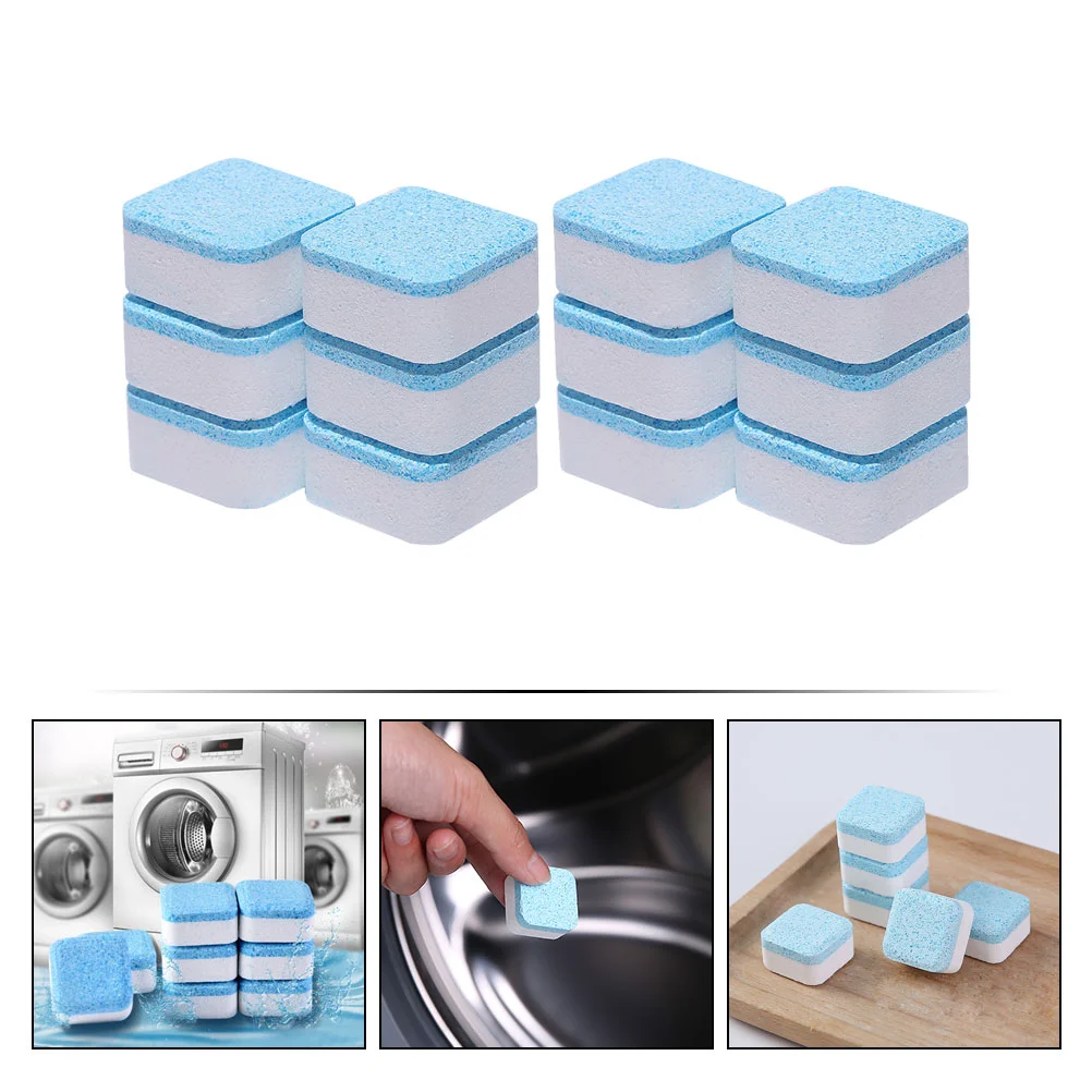 Washing machine cleaner tablets 12 Pcs Cleaning Tablet Washing Machine Cleaner Washer Supplies Tank Effervescent Clothes Accessory