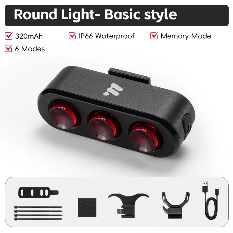 Waterproof Smart Brake Sensing Rechargeable LED Bike Tail Light