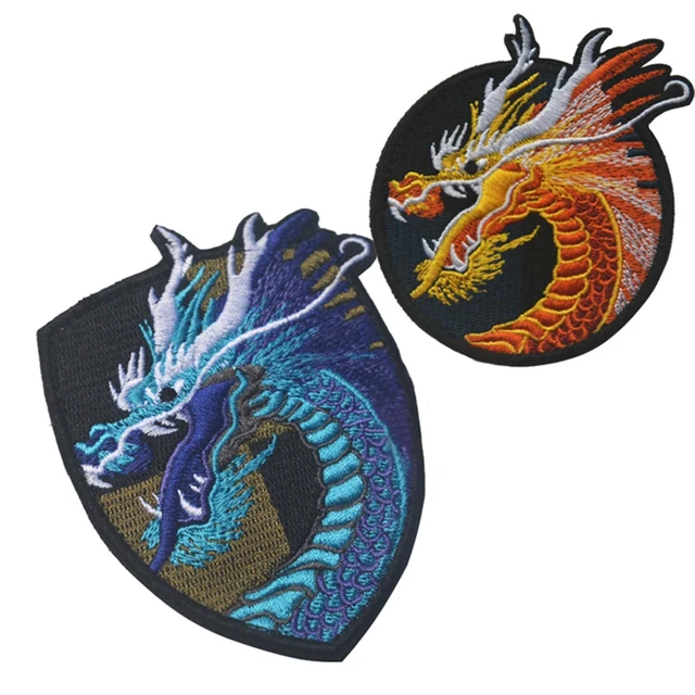 Dragon Hook and Loop Patches for Clothing Chinese Element Armband