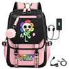 Dandys World Printed USB Charging Backpack for Teenage Girl 2025 Fashion School Bags Kids Sunflower Cartoon Backpack Laptop Bags 4