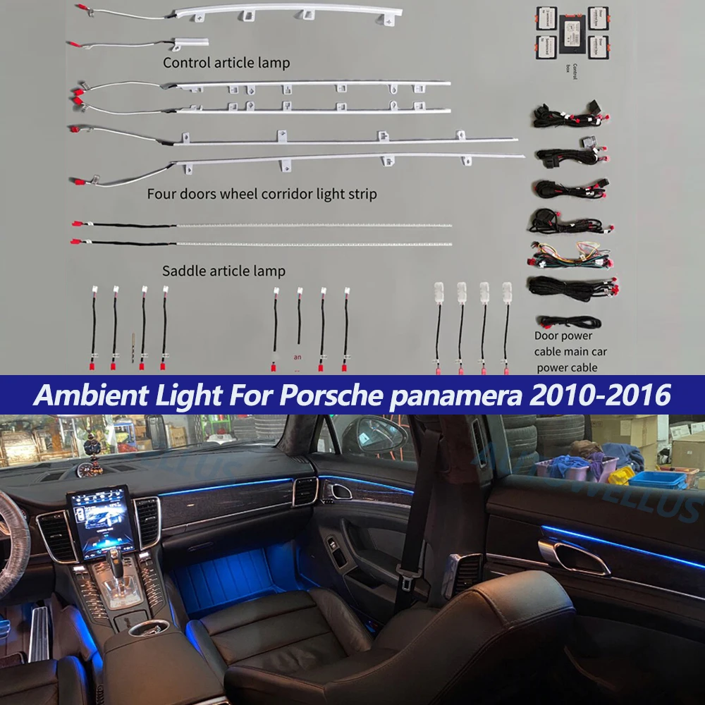 

Ambient Light For Porsche panamera 2010-2016 dashboard instrument panel strip screen control Inter door strip ambient light