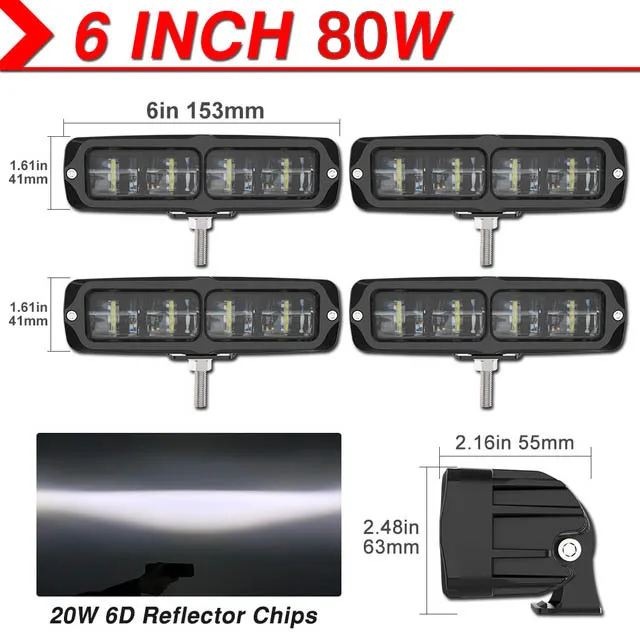 6D-6IN-W -4pcs