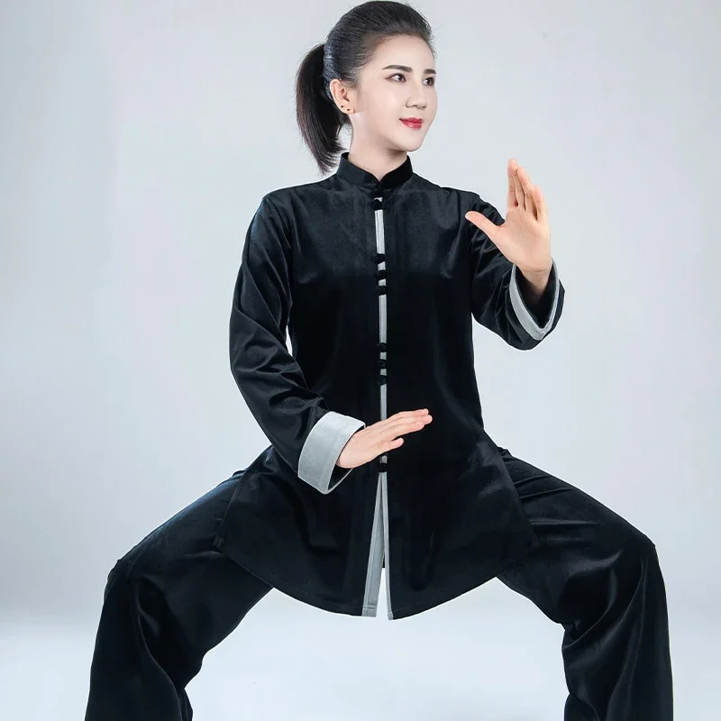 

2021 New Style Unisex Autumn And Winter Kung Fu Tai Chi Uniform Traditional Chinese Clothing Martial Arts Uniform 5 Colors