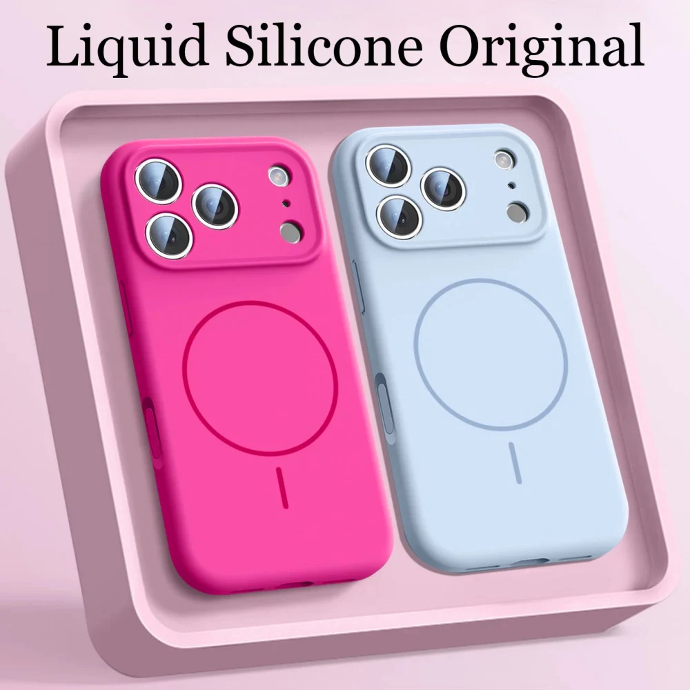 Sleek Silicone Magnetic Case with Wireless Charging Compatibility