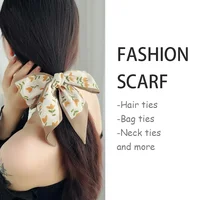5pcs/set Series Silk Satin Scarf Women Cloth Hair Bands Headdress Accessories Lady Scarves Ribbon Neck Ties for Bag Handle 2