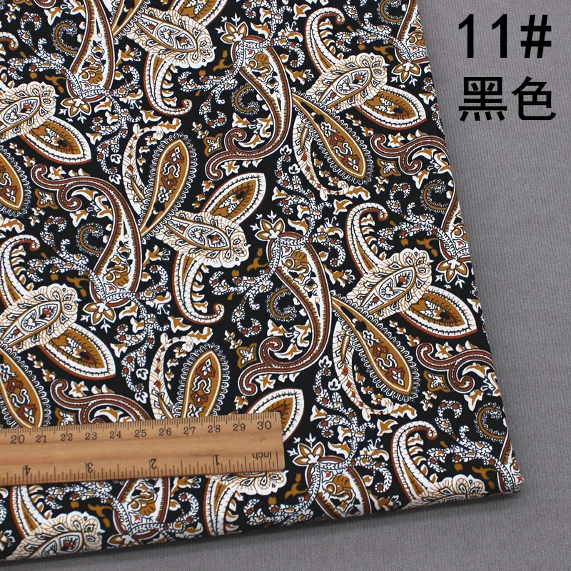 140 x 50 cm Ethno-Stil Paisley-Druck Stoff Phoenix Schwanz Blume Floral Baumwolle Popeline Kleidung handgemachte DIY Nähen Tuch – Detail 13