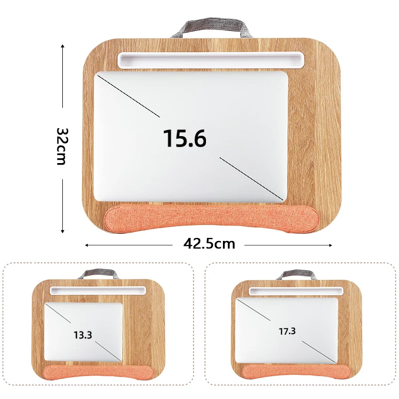 MUMUCC Table d'ordinateur portable paresseuse avec coussins et fentes, mini table d'oreiller multifonctionnelle, bureau de pièce portable, soutien lombaire de bureau