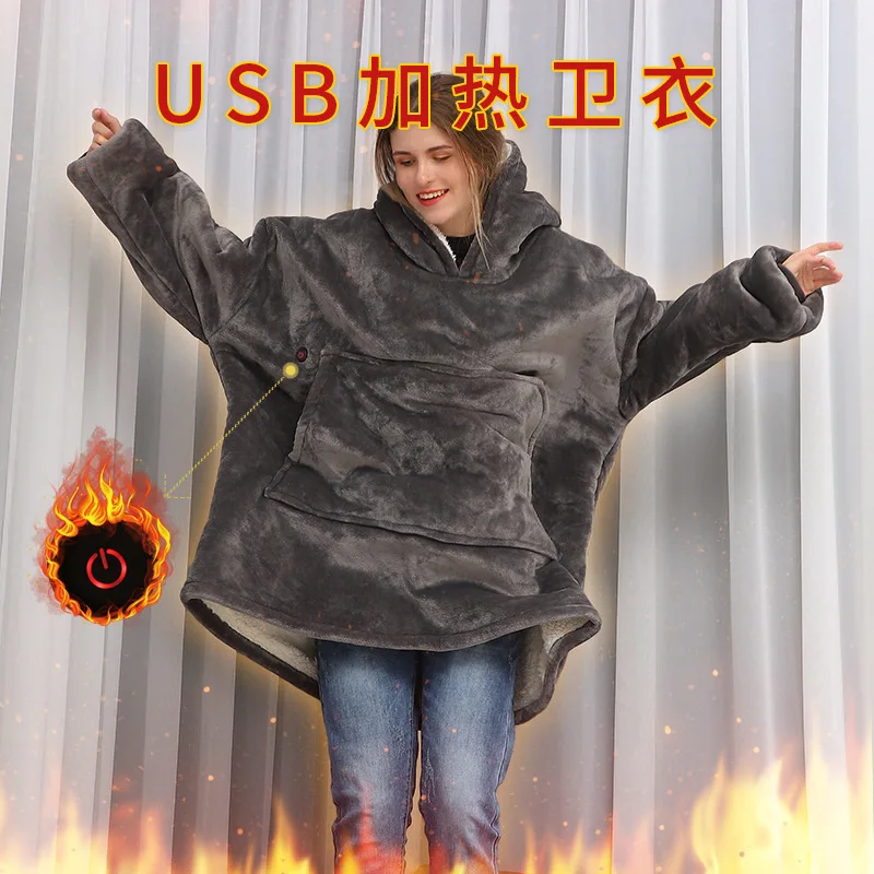 

Lazy People'S Heating Blanket Home Leisure Usb Heating Lamb Plush Blanket Lazy People'S Super Warm Tv Blanket Electric Plate