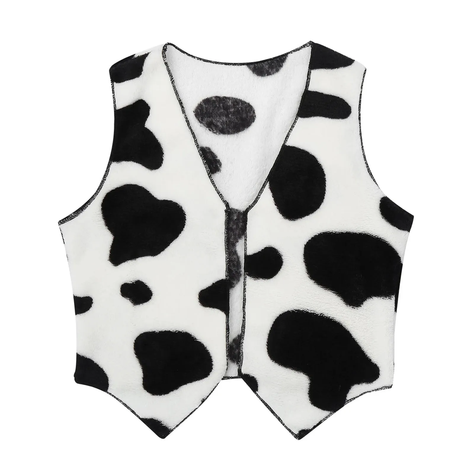 Wild West Cosplay Cowboy Cowgirl Costume Halloween Dress Up Clothes New Fringe Sleeveless Vest with Bandanna Hat Set