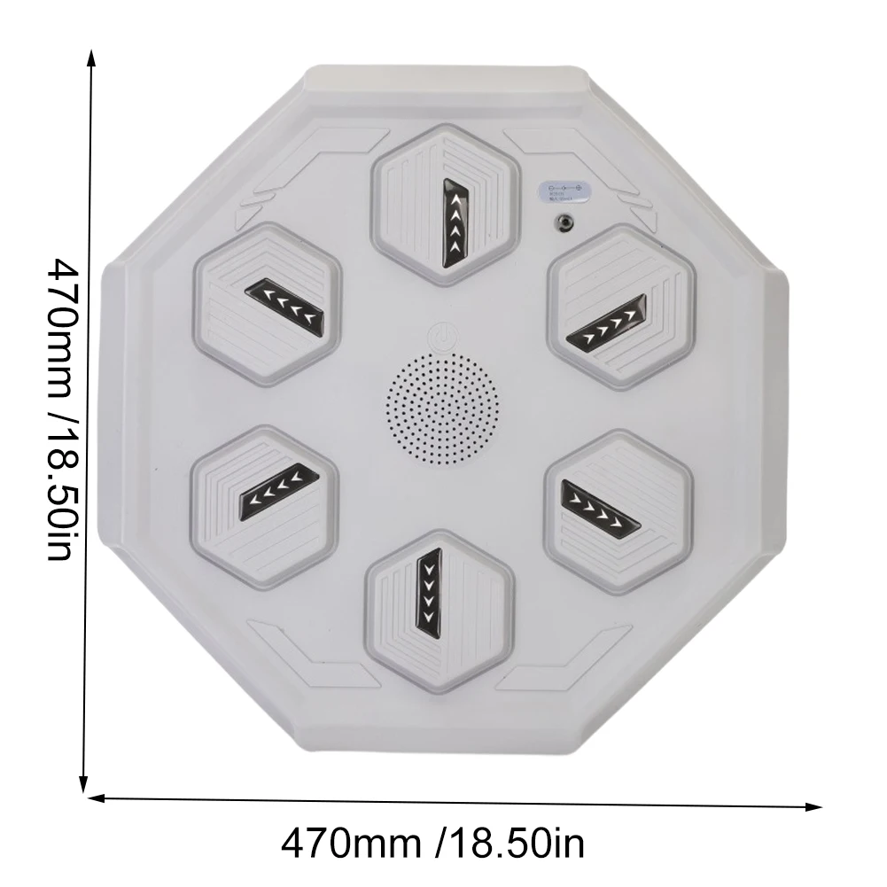 Máquina de boxeo musical, máquina de música iluminada montada en la pared,  equipo recargable conectado por Bluetooth con guantes, objetivo de reacción