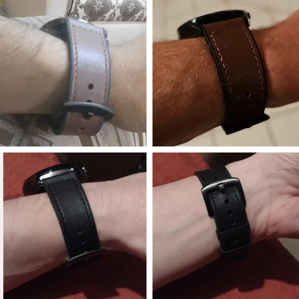 Vintage-Style Leather Watch Band - Premium 22mm Strap Accessory
