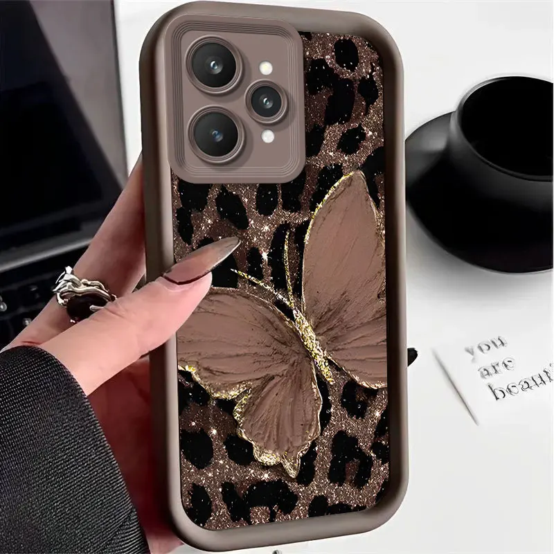 Leopard Print Shockproof Flexible Silicone Protective Case