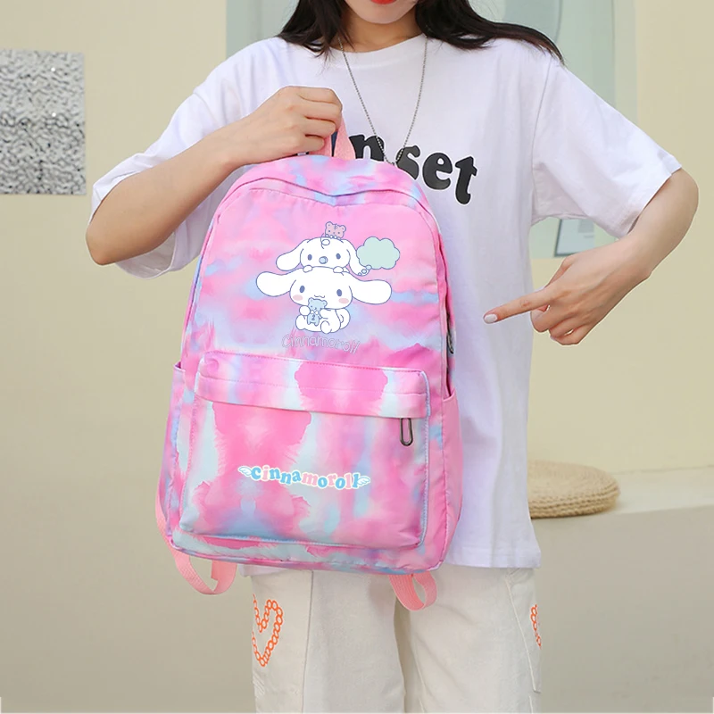 산리오 시나모롤 애니메이션 백팩, 학생 가방, 학교 배낭, 소년 소녀, 어린이, 카와이 필통, 런치 가방, 세트당 3 개