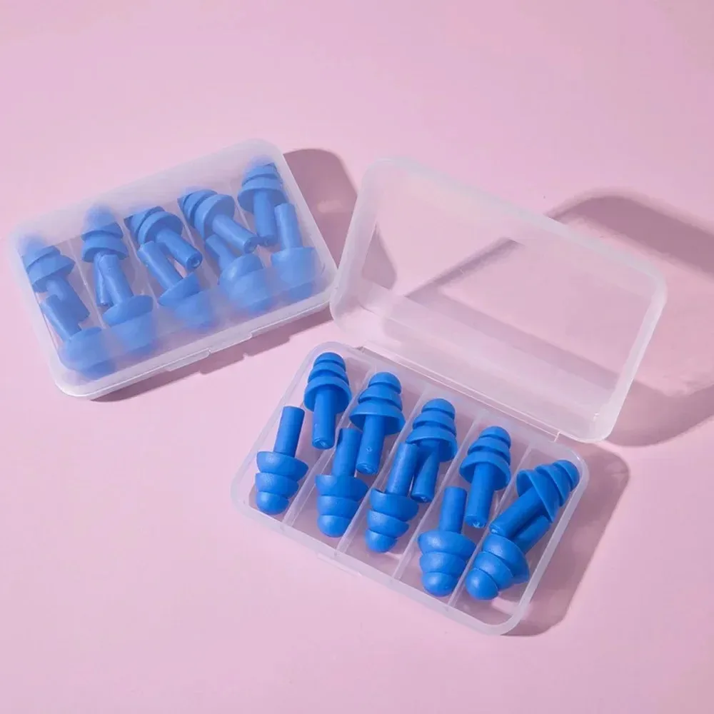 코골이방지 Sleep & Snoring 10PCS Ear Plugs Sound Insulation Waterproof Silicone Ear Protection Earplugs Anti-noise Sleeping Plug 코골이