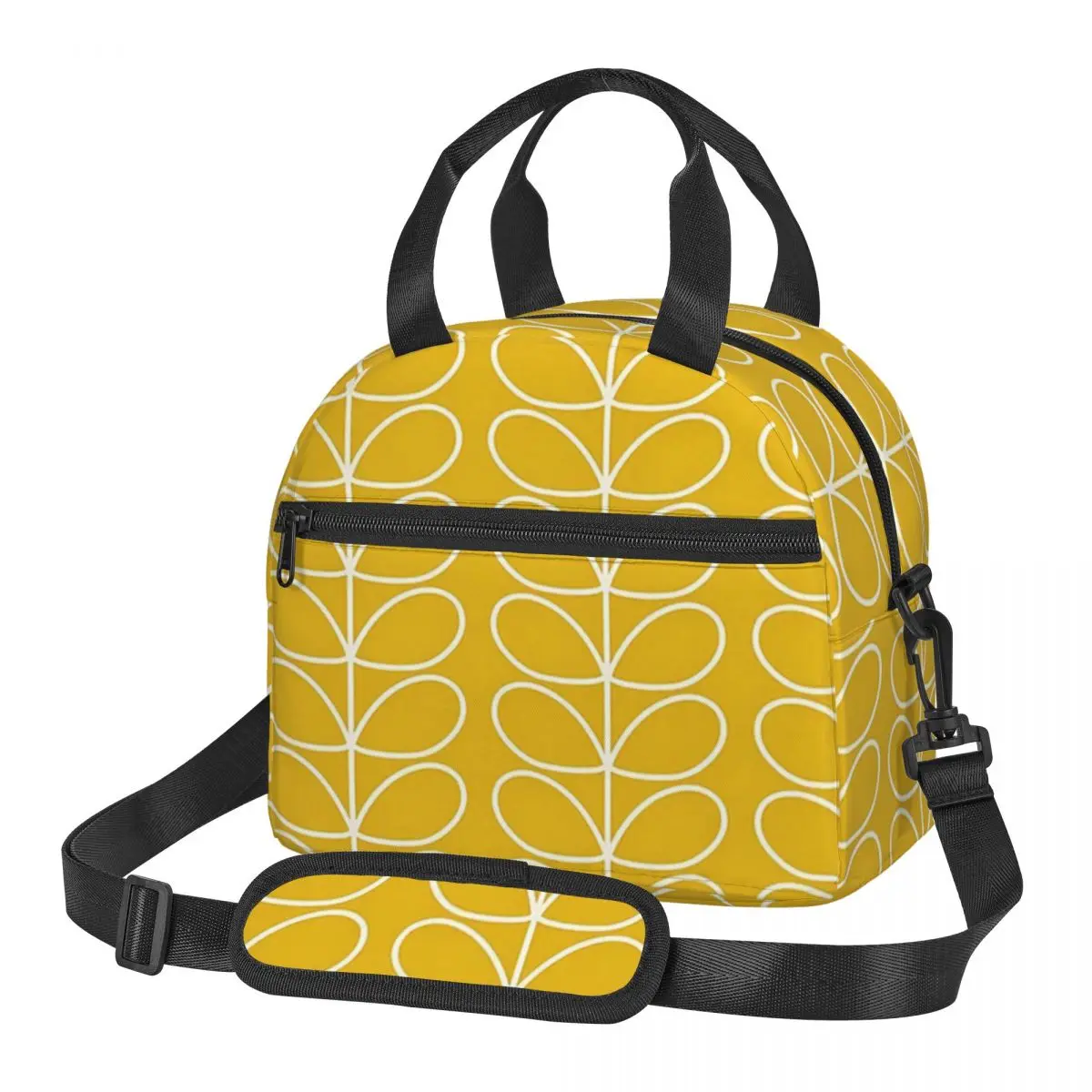 

Multistem Orla Kiely Portable Lunch Box Women Mid Century Scandinavian Flower Cooler Thermal Food Insulated Lunch Bag Office