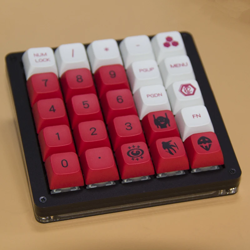 25 teclas, iluminação quente, configuração para teclado mecânico, sem teclas