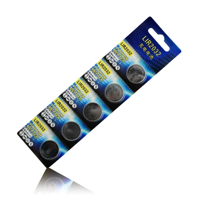 

Pack of 5/10/15/20/25/30pc Rechargeable Button Cell Batteries 3.6V 40mAh LIR2032