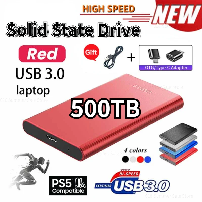 

High-speed External 128TB 4TB 8TB SSD Portable Hard Drive USB3.0 500GB 2.5 Inch 1TB Hard Disk Storage Devices for Desktop Laptop