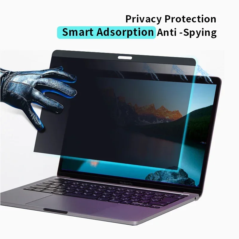 

Privacy Screen Protector For Macbook Air 13 13.6 A2681 15.3 2023 M3 Pro 14 16 M1 M2 A2779 A2780 Anti-spy Magnetic Film Anti-peep