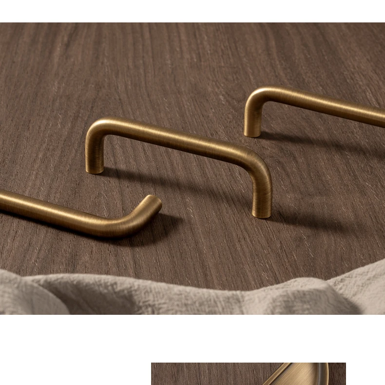 solid brass long pull handle for wardrobe