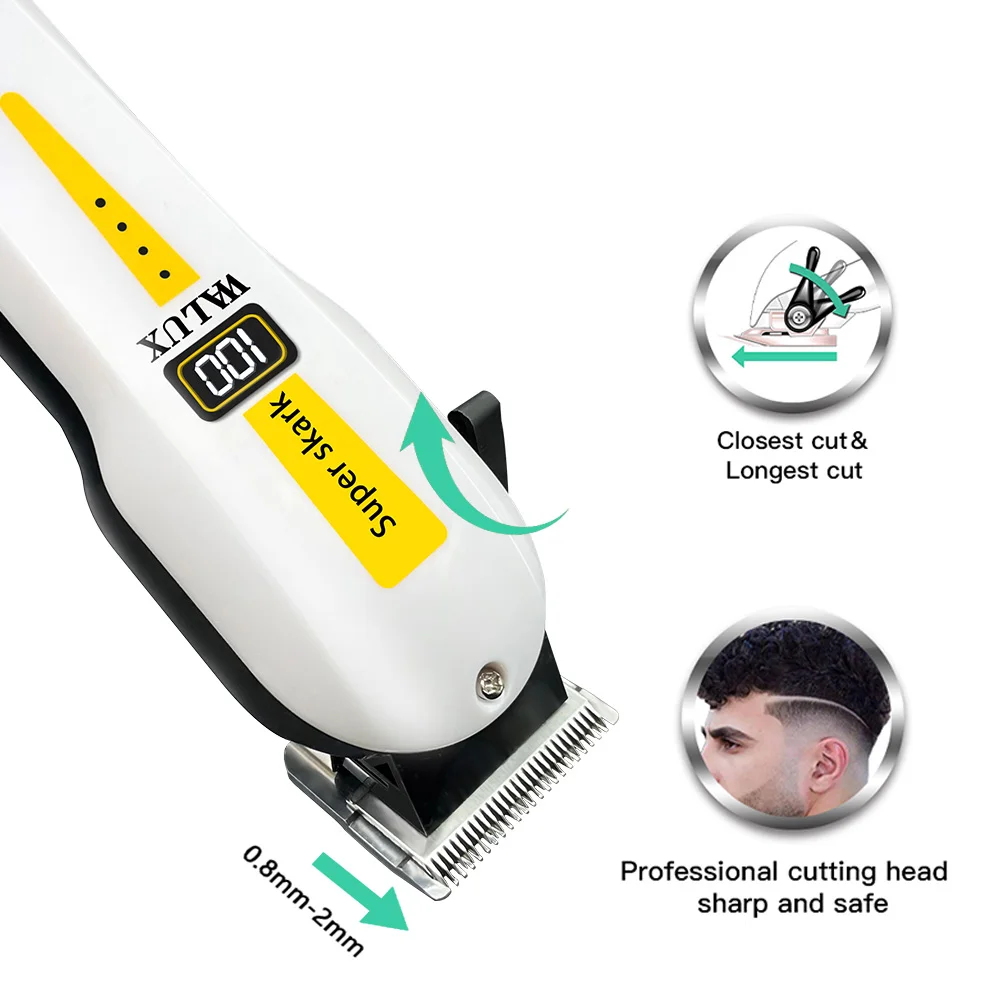 Hair clipper Powerful Lithium Battery USB Chargeable Trimmer LCD Display Home Man Beard Shaver Hair Cutting Machine
