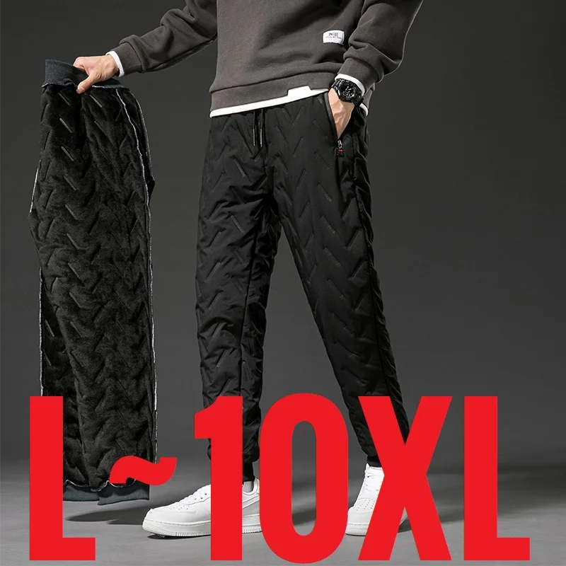 New Big Size Winter Pant Men Thick Fleece Lined Jogger Cotton Padded Warm Work Trouser Male Plus Large Sweatpant 9XL 10XL Autumn 3
