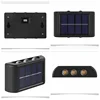 8/10/12/16LED Solar LED Light Waterproof Garden Decor Lamps For Balcony Yard Street Landscape Wall Light Outdoor Solar Lamp 5