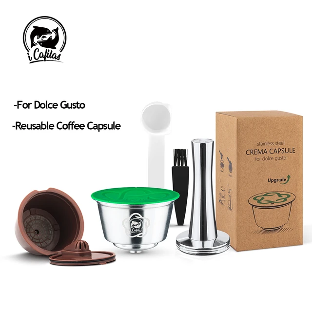 New Reusable Milk Pod & Coffee Capsule for Nescafe Dolce Gusto Stainless  Steel Refillable Coffee Filter Pods - AliExpress