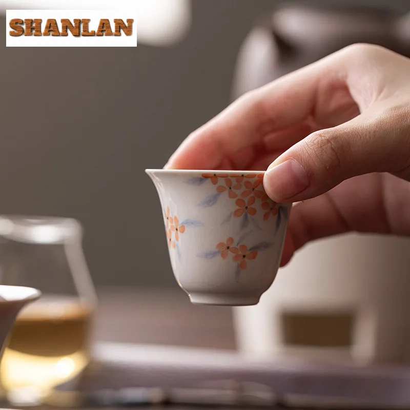 Hand-Painted Apricot Blossom Tea Set Full Collecti...