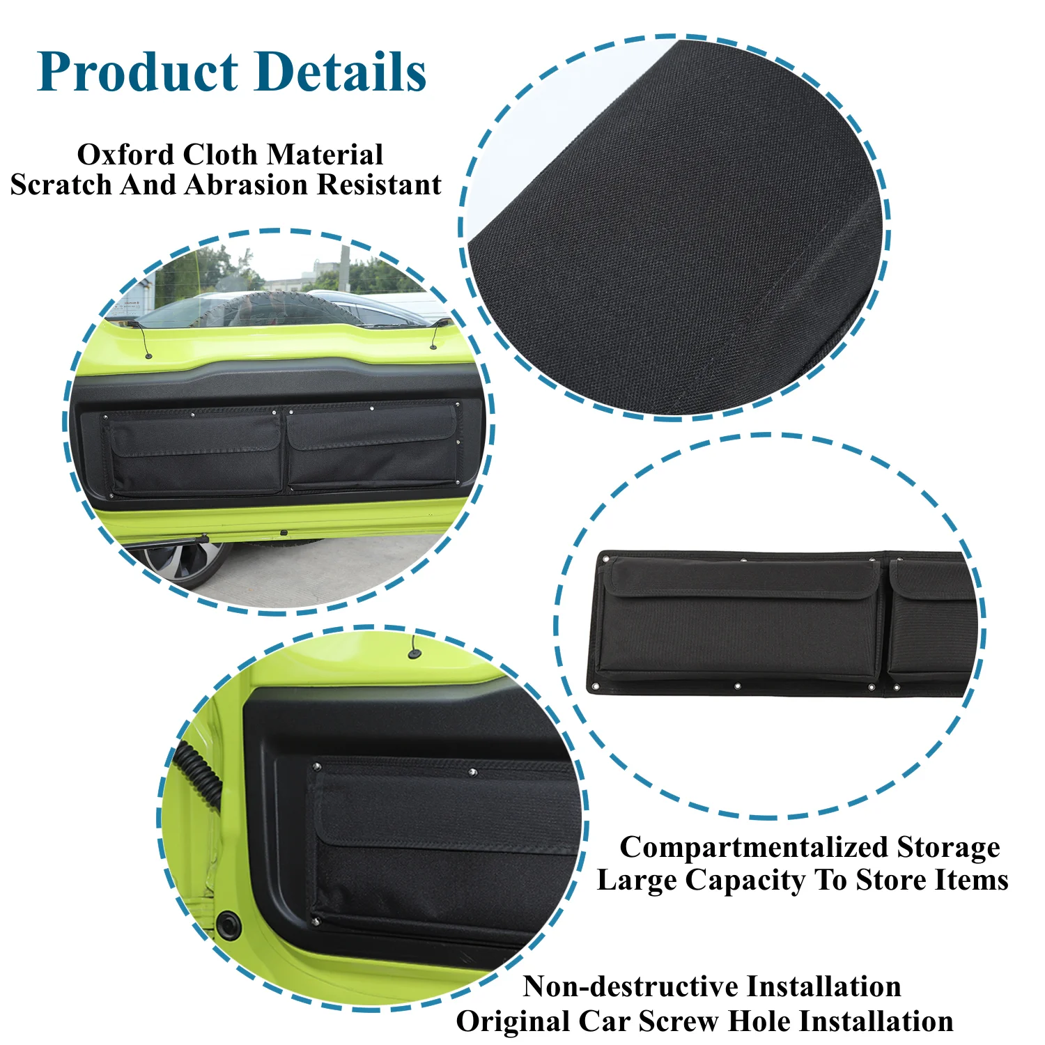 2Pc Car Door Handle Storage Box Pocket Fit For Suzuki Jimny JB64 JB74  2019-21 me