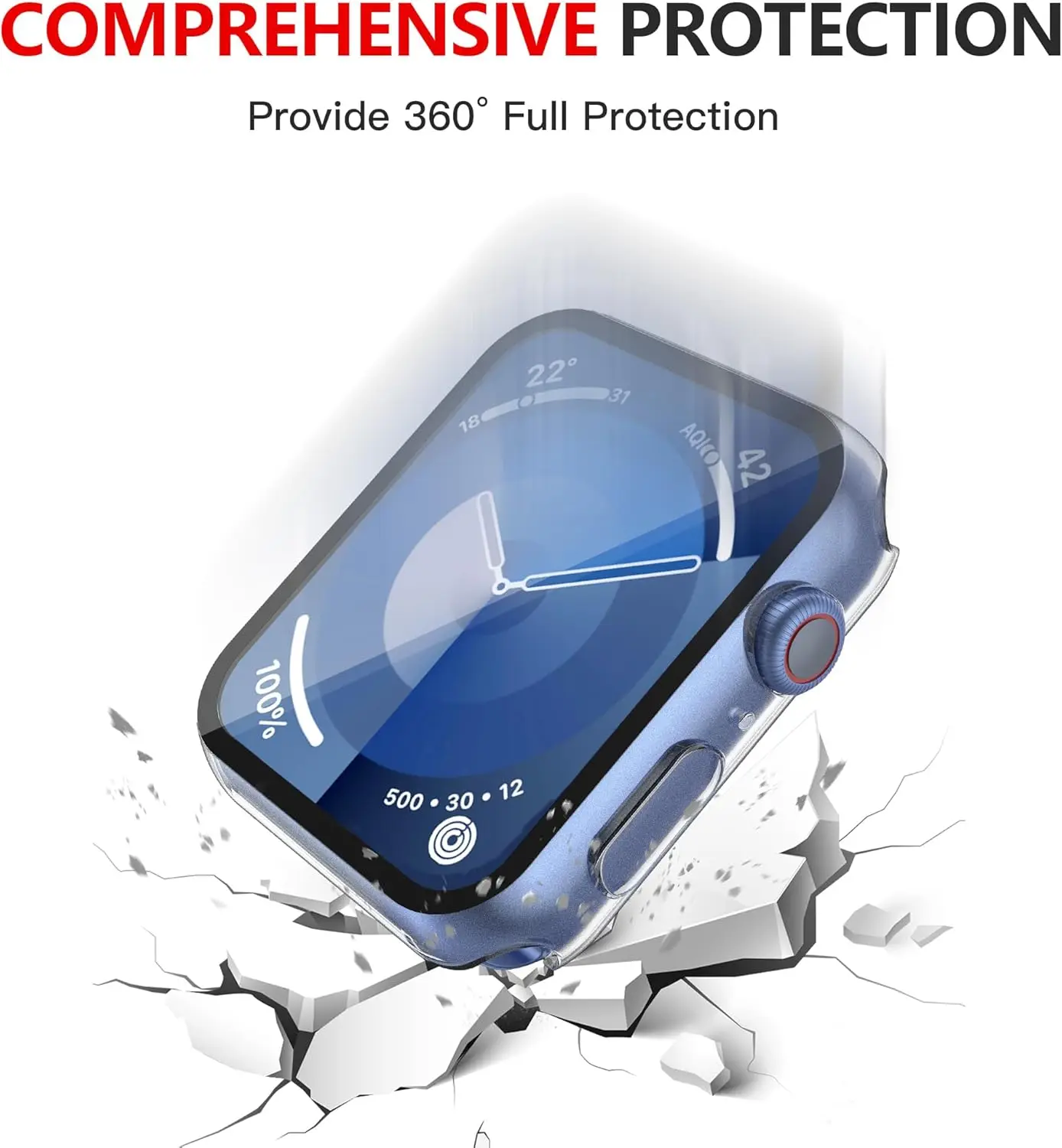 Waterproof Hard Case with Tempered Glass Screen Protector