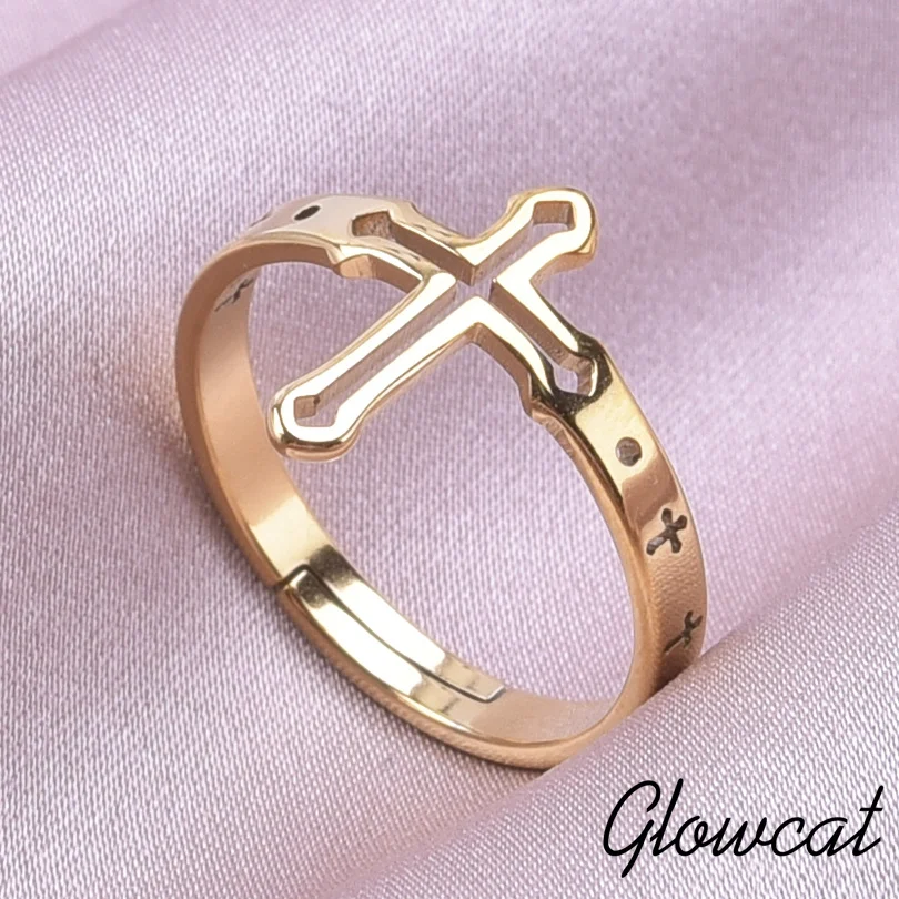 Anello in acciaio con croci da cavaliere | Disponibile! | Fort Tempus