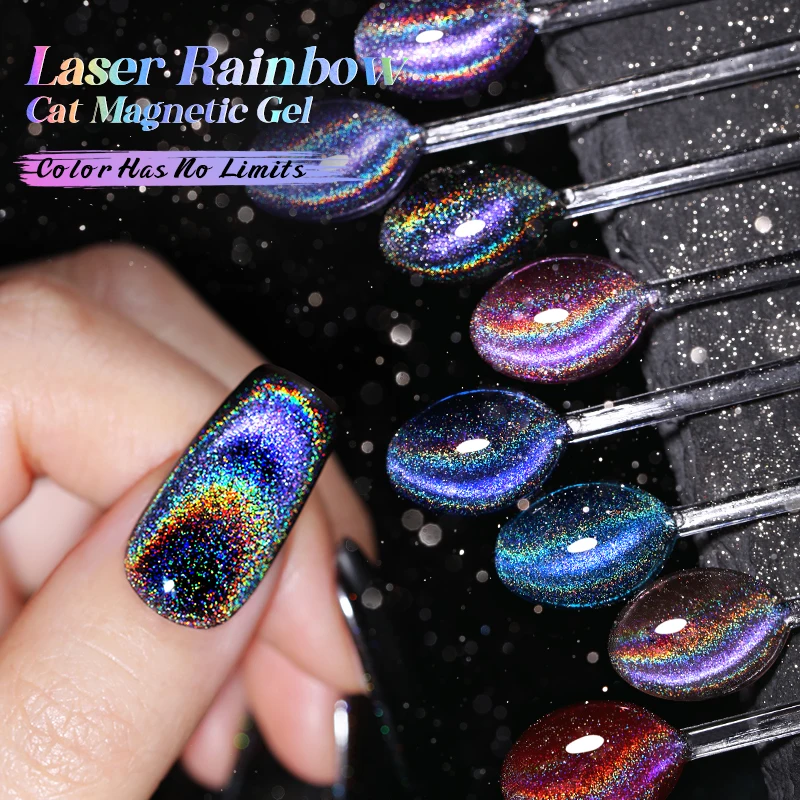 BORN PRETTY Reflective Glitter Gel Nail Polish Auroras Gel Laser Gel  Manicure Soak Off UV Gel for Nails Design 6ml - AliExpress