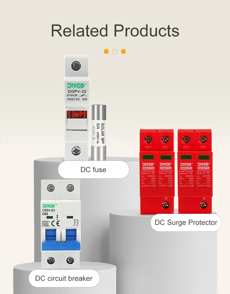 DC 500 V 2 In 2 Out Solar Photovoltaik Combiner Box P65 Wasserdichte Staubdichte Box Mit Blitzschutz 16/20/25/32/40/50/63A – Detail 3