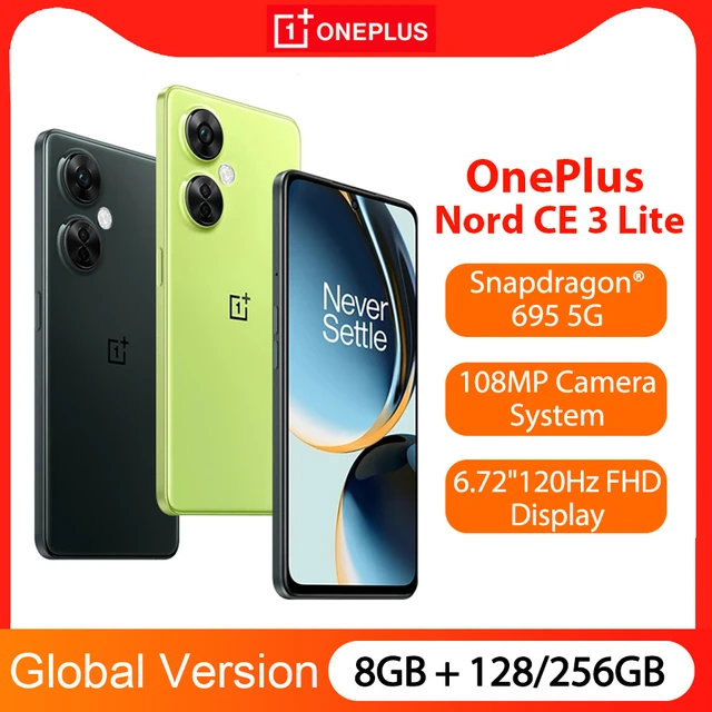 Global Version OnePlus Nord CE 3 Lite 5G Smartphones Snapdragon 695 Super  VOOC 67W Charging 108MP Cameras Android13 Mobile Phone