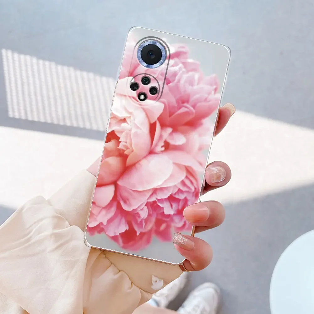 Huawei Honor 50 Soft Silicone Fashion Clear Marble Phone Case