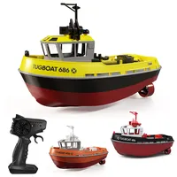 JIKEFUN 686 Rc Boat 2.4G 1/72 Powerful Dual Motor Long Range Wireless Electric Remote Control Tugboat Model  Toys for Boys Gift 1