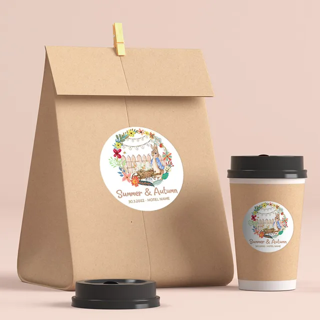 24 Pegatinas Redondas Personalizables De Peter Rabbit - Para Bautizo, Baby Shower O Primer Cumpleaños