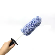 

1pc Auto Car Wheel Hub Cleaning Brush Flexible Non-Slip Handle Premium Wool Car Rim Brushes Soft Fiber Car Tire Cleaning Brush