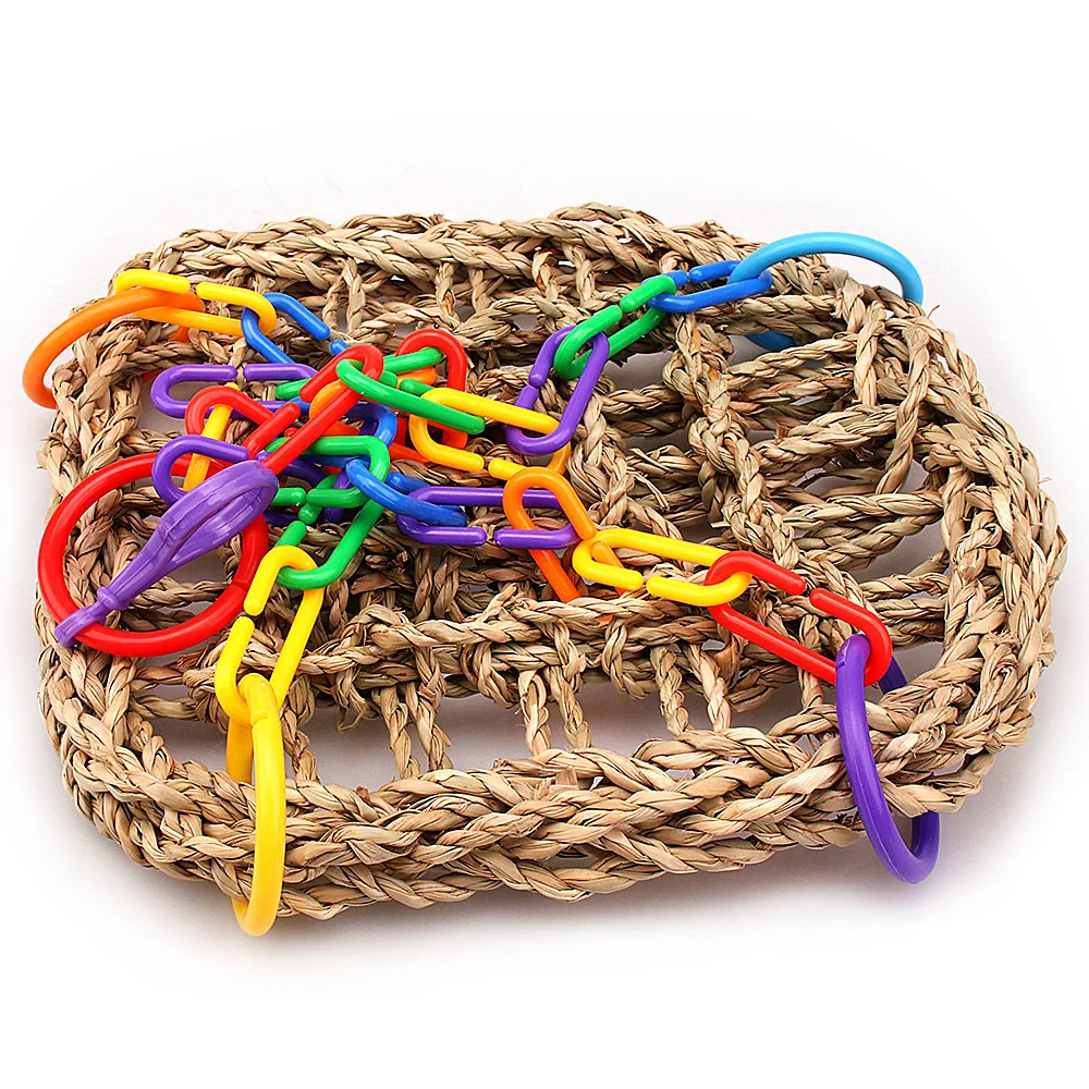Colorful Swing Parrot Toy Bird Swing Parrot Stand Hanging Cage Rope Ring Stand Climb Toy Bird Supplies Birds Accessoires